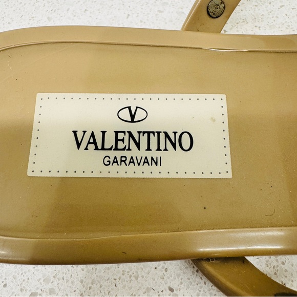 Valentino Garavani Rockstud Jelly Thong Sandals Gladiator Powder Nude Sz 36 - Picture 3 of 16